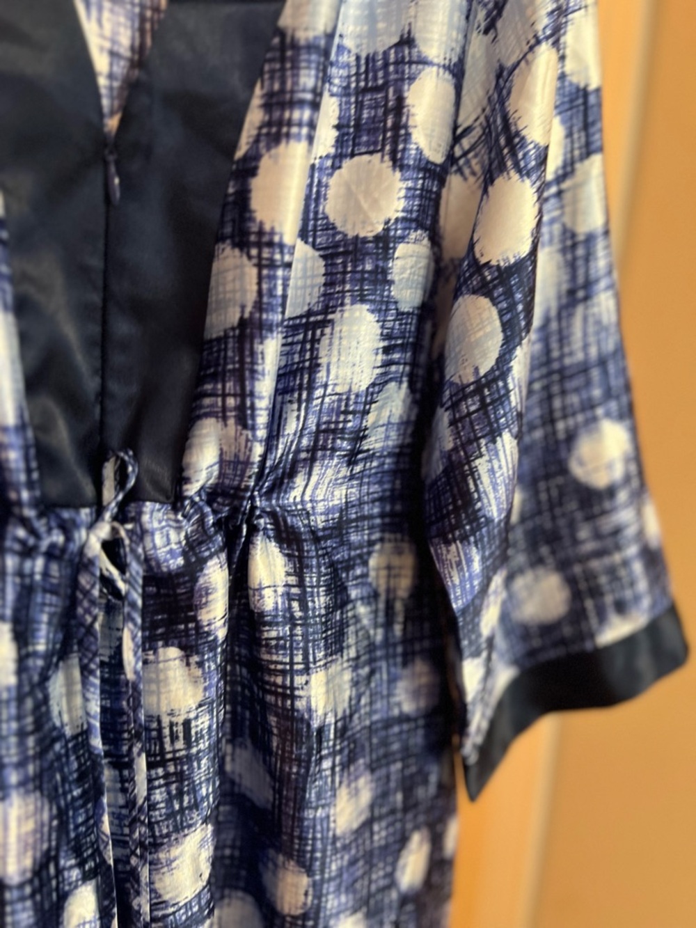 Oscar de la Renta Blue and White Patterned Dress - Picture 3 of 10